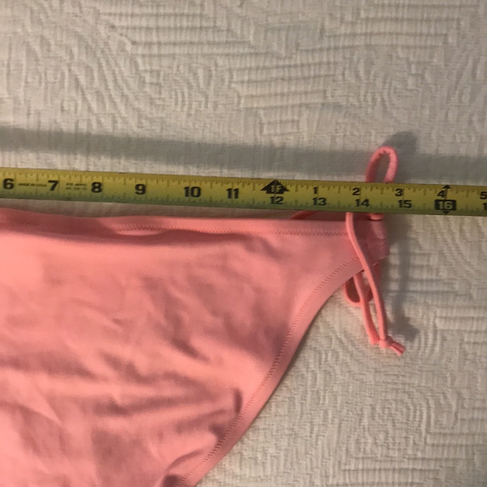 Victoria’s Secret Beaded Sequin Triangle Top Pink String Bikini Swimsuit M - Picture 15 of 17